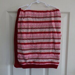 Gymboree Baby Blanket Red Pink Knit